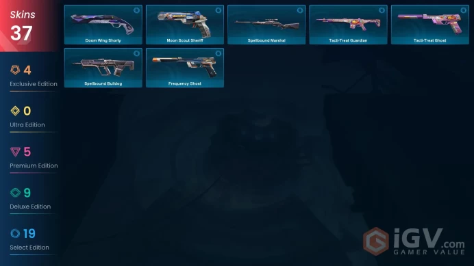 NA | 37 skins | 4 Battlepass | Gold 2 | Level 34 | Kuronami no Yaiba | Araxys Bulldog | Recon Phantom | Prime Vandal | Buddies 54 | 