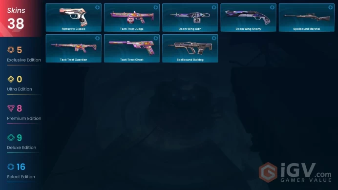 NA | 38 Skins | Gold | 2 Battlepasses | Reaver Karambit | Storm Maw Axe | Valiant Hero Vandal | Ion Vandal | Level 96 |