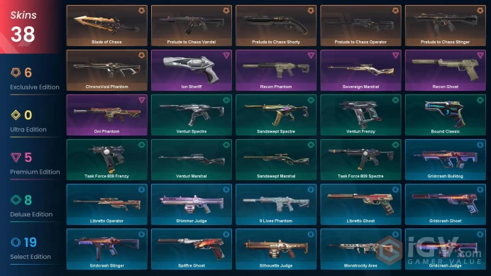 NA | 38 skins | Level 49 | Diamond 1 | Recon Phantom | ChronoVoid Phantom | Prelude to Chaos Bundle | 4 Battlepasses Purchase |