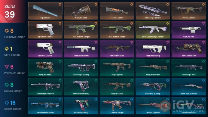 NA | Skins 39 | Diamond | Level 157 | Evori Dreamwings Vandal | Neptun Bundle | Arcane Vandal | 2 Battlepasses | 