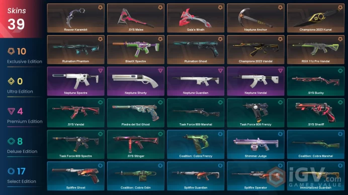 NA | 39 Skins | Champions 2023 Bundle | Neptune Bundle | Silver 3 | Reaver Karambit | BlastX Spectre | Battlepasses 3 | Buddies 86 |