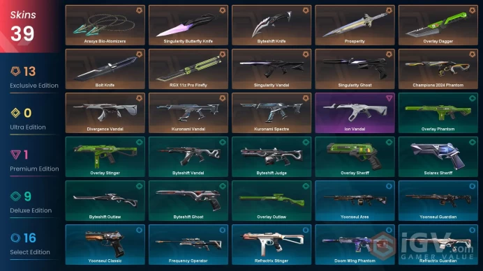 NA | 39 Skins | Kinfe 7 | Level 117 | Champions 2024 Phantom | Kuronami Vandal | Araxys Bio-Atomizers | 2 Battlepasses | 