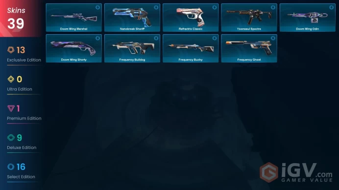 NA | 39 Skins | Kinfe 7 | Level 117 | Champions 2024 Phantom | Kuronami Vandal | Araxys Bio-Atomizers | 2 Battlepasses | 