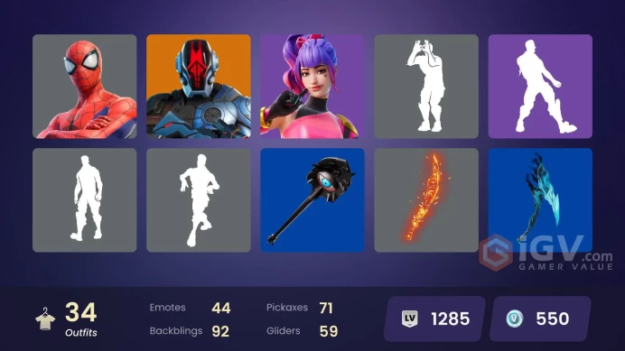 [ALL] 34 skins | The Origin | Ronin | The Foundation | The Imagined | Doctor Strange | Spider-Man | Prowler | Tectonic Komplex | Polar Peely |