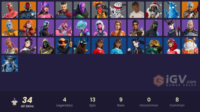 [ALL] 34 skins | The Origin | Ronin | The Foundation | The Imagined | Doctor Strange | Spider-Man | Prowler | Tectonic Komplex | Polar Peely |