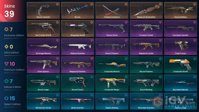 NA | 39 Skins | Platinum | 2 Battlepasses | Magepunk Bundle | Onimaru Kunitsuna | Reaver Karambit | Singularity Sheriff | Level 69 | 