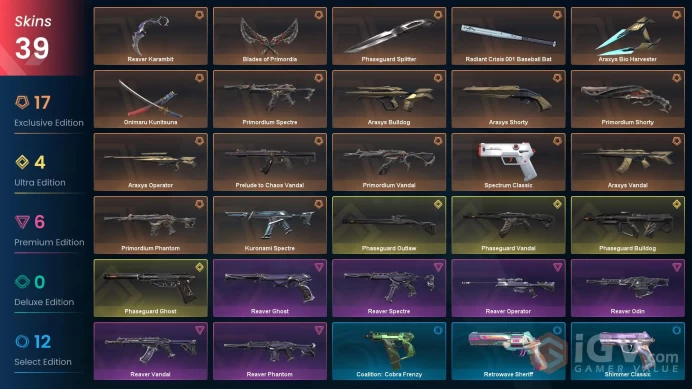 NA | 39 Skins | Gold | Fist Bump Buddy | Phaseguard Bundle | Reaver Bundle | Araxys Bundle | Primordium Bundle | Buddies 137 | Level 191 |