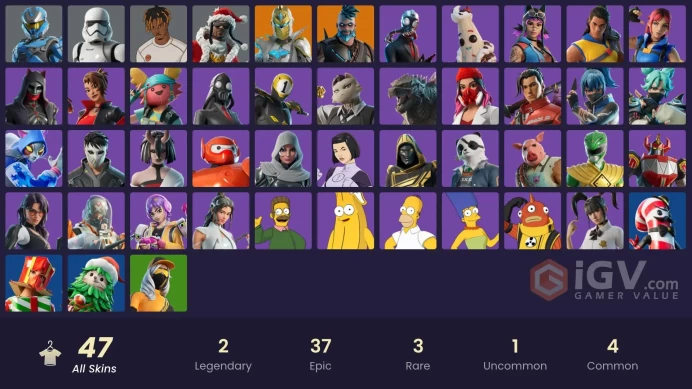 [ALL] 47 skins | Spectra Knight | Omegarok | First Order Stormtrooper | UNSC Spartan | Slayer Juice WRLD | Santa Dogg | Dino Megazord | 950 VB