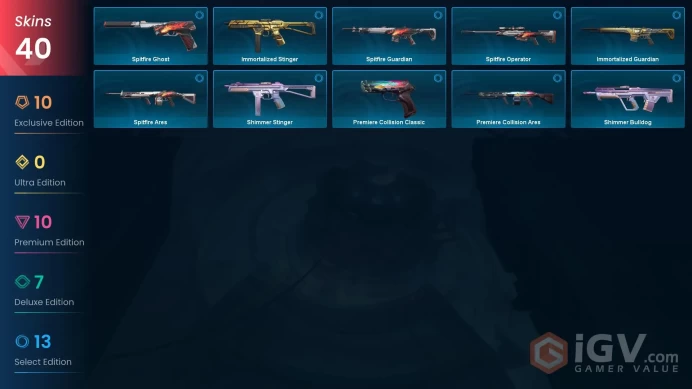 NA | 40 Skins | Platinum | 2 Battlepasses | Champions 2025 Bundle | Champions 2022 Bundle | Reaver Bundle | Glitchpop Dagger |