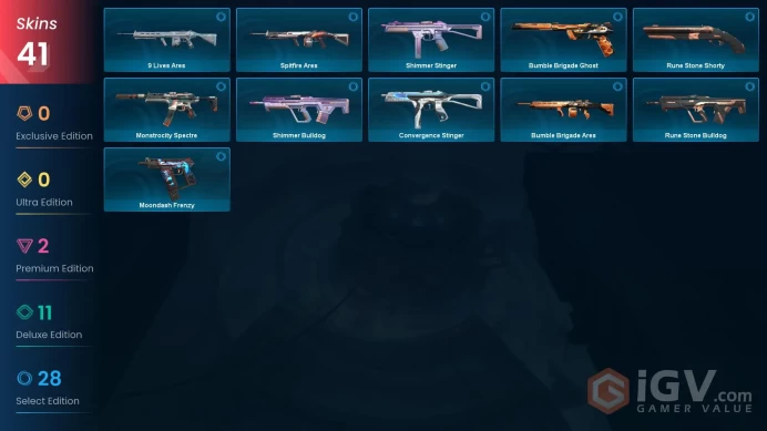 NA | 41 Skins | Bronze | Battlepasses 6 | Valiant Hero Vandal | Neptune Vandal | Starlit Odyssey Vandal | level 60 | 