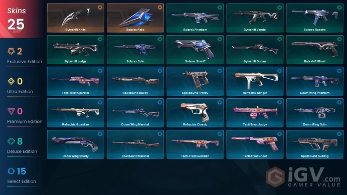 NA | 25 skins | Bronze 3 | Level 63 | Solarex Relic | Byteshift Knife | Buddies 58 | Full Access | 2 Battlepasses Purchase | Full Details Below!