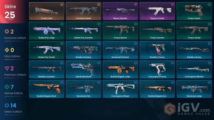 NA | 25 Skins| Gold | Level 86 | Kuronami Vandal | Neptune Vandal | Reaver Operator | 2 Battlepasses | Full Access | Full Details Below!