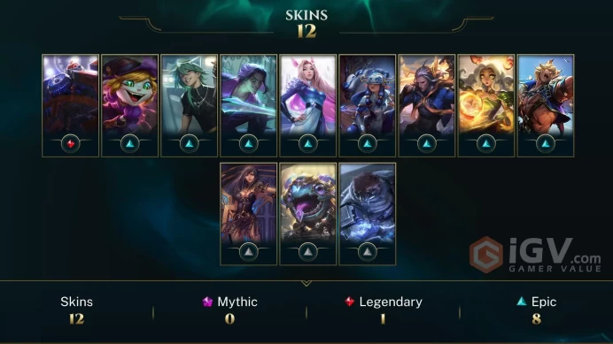 EUW-SILVER III-12 SKINS-46 CHAMPS-CHANGEABLE MAIL-FAST DELIVERY