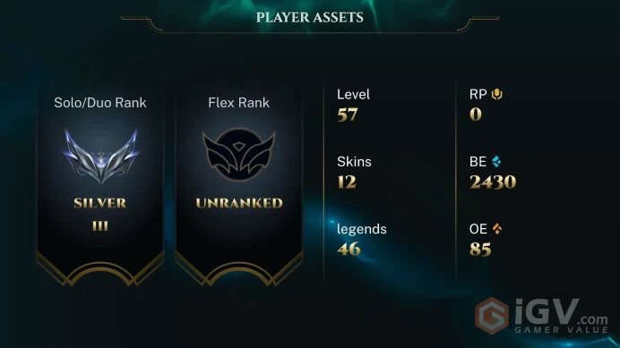 EUW-SILVER III-12 SKINS-46 CHAMPS-CHANGEABLE MAIL-FAST DELIVERY