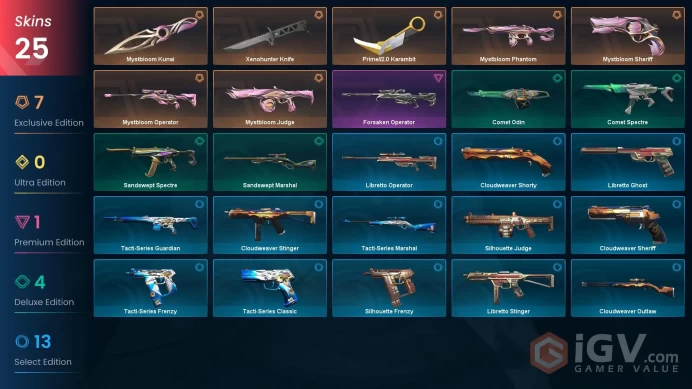 NA | 25 Skins | Mystbloom Bundle | Xenohunter Knife | Prime//2.0 Karambit | Forsaken Operator | Battlepasses 2 | Full Details Below!
