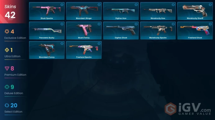 NA | 42 Skins | Diamond | Level 86 | VP Value 26900 | Magepunk Sparkswitch | Kuronami Vandal | Full Access | Full Details Below