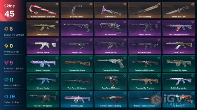NA | 45 Skins | Reaver Bundle | Glitchpop Axe | Recon Balisong | Araxys Vandal | Gaia's Vengeance Vandal | Battlepass 3 | Full Details Below!