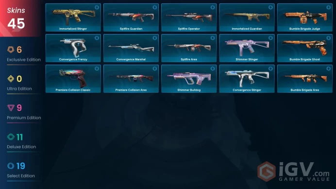 NA | 45 Skins | Reaver Bundle | Glitchpop Axe | Recon Balisong | Araxys Vandal | Gaia's Vengeance Vandal | Battlepass 3 | Full Details Below!