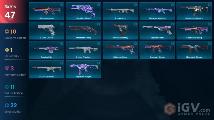 NA | 47 skins | Diamond 1 | Onimaru Kunitsuna | Radiant Entertainment System Phantom | Reaver Karambit | 1 Battlepasses | Full Details Below!