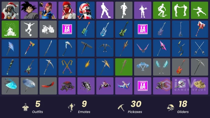 [PSN/XBOX/PC]  5 skins | Santa Dogg | Explorer Emilie | Yulejacket | Goku Black | Mr. Dappermint | Shattered Halo Ring