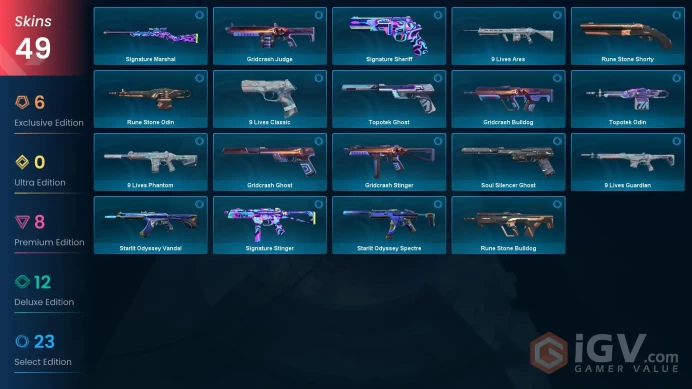 NA | 49 Skins | Platinum | 3 Battle passes | Cryostasis Bundle | Oni Bundle | Sovereign Sword | Level 77 | Full Access | Full Details Below!