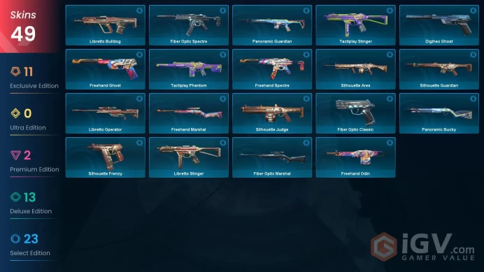 NA | 49 Skins | Champions 2023 Bundle | | Value VP 36100 | XERØFANG Knife | Kuronami Vandal | Battlepasses 3 | Full Details Below!