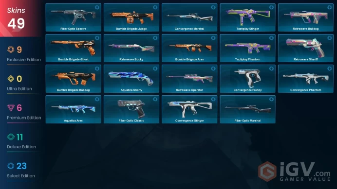 NA | 49 Skins | Platinum | 3 Battlepasses | Champions 2024 Bundle | Kuronami Vandal | Eternal Sovereign | Magepunk Sheriff | Full Details Below!