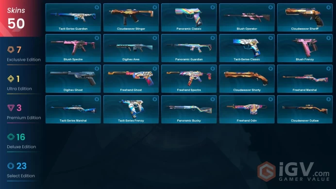 NA | 50 Skins | 3 Battlepasses | Imperium Vandal | Elderflame Vandal | ChronoVoid Sheriff | Glitchpop Vandal | Level 125 | Full Details Below