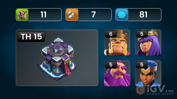 TH15 [fast upgrade] ◈ 5Workers ◈ 1000+ GEMS Sup Goblin ◈ Name Changeable ◈ Original email ◈ Instant Delivery ◈ 24/7 Support