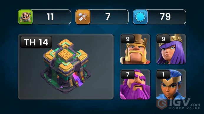 [Cheapest] TH14 [fast upgrade] ◈ 5Workers ◈ 2000 Gems ◈ Level 60+ ◈ Name Changeable ◈ Original email ◈ Instant Delivery