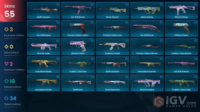 NA | 55 Skins | Platinum | 4 Battlepasses | Reaver Vandal | Reaver Sheriff| Endeavour Vandal | Level 150 | Full Access | Full Details Below!