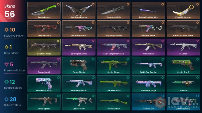 NA | 56 Skins | Relic Stone Daggers | Prime//2.0 Karambit | Prelude to Chaos Vandal | 4 Battlepasses | Full Access | Full Details Below!