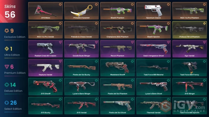 NA | 56 Skins | Ascendant 1 | Champions 2022 Phantom | Protocol 781-A Phantom | 4 Battle passes | Full Access | Full Details Below!