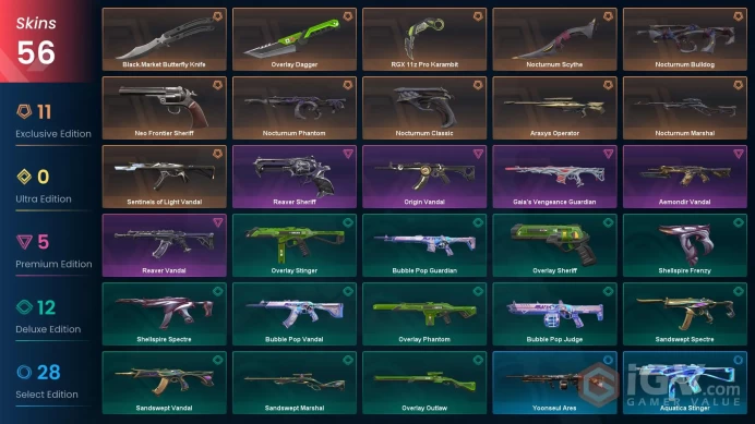 NA | Skins 56 | 4 Knife | Diamond | Level 71 | Nocturnum Bundle | RGX 11z Pro Karambit| Neo Frontier Sherif | 4 Battlepasses |Full Details Below