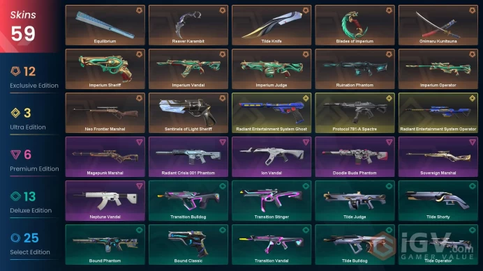 NA | 59 skins | Imperium Bundles | Level 54 | Imperium Bundle | Reaver Karambit | Protocol 781-A Spectre | 4 Battlepasses | Full Details Below