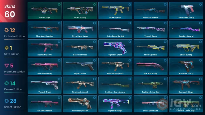 NA | 60 Skins | Level 97 | RGX 11z Pro Firefly Bundle | Celestial Fan | Protocol Bulldog | 4 Battlepasses | Full Access | Full Details Below!