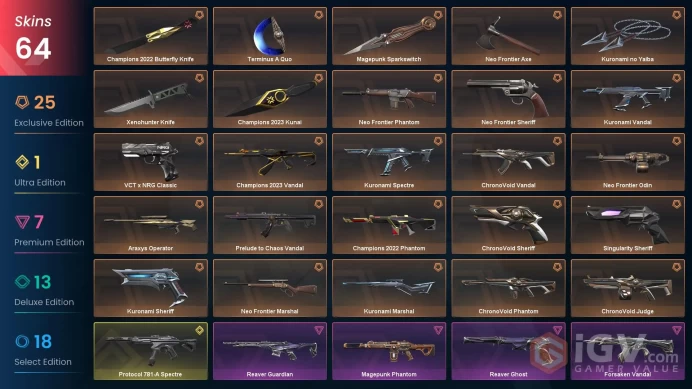 NA | 64 Skins | Kuronami Bundle | Champions 2023 bundle | Champions 2022 Bundle | Magepunk Bundle | Neo Frontier Bundle | 5 Battlepasses | Full 