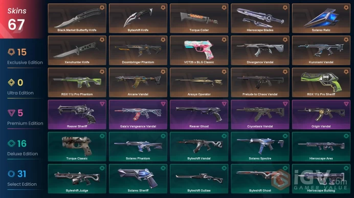 NA | 67 Skins | Level 75 | Xenohunter Knife | Kuronami Vandal | Doombringer Phantom | RGX 11z Pro Phantom | Battlepasses 4 | Full Details Below!