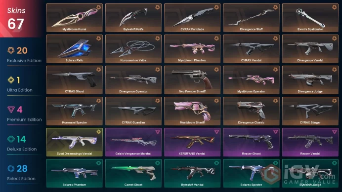 NA | 67 Skins | CYRAX Bundle | Divergence Bundle | Silver 1 | Evori's Spellcaster | Kuronami Spectre| Battlepasses 3 | Full Details Below!
