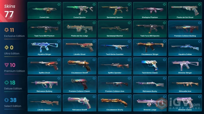NA | 77 Skins | Gold | Champions 2022 Bundle | Kuronami Marshal | Prelude to Chaos Vandal | 5 Battlepasses| Full Access | | Full Details Below!