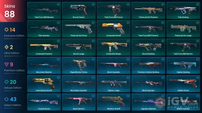 NA | 88 Skins| VP Value 50050 | RGX 11z Pro Blade | Prime//2.0 Karambit | Champions 2023 Vandal | Full Access | Full Details Below!