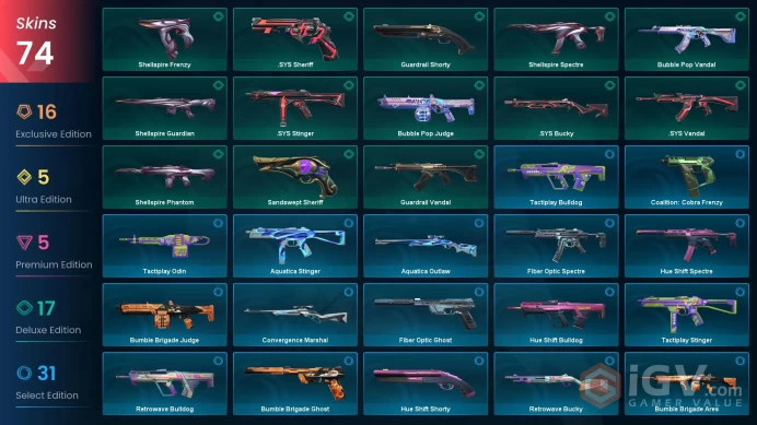 NA | 74 Skins | Immortal 2  Kuronam Bundle | Evori Dreamwings Bundle | Elderflame Vandal | 4 Battlepasses | Full Access | Full Details Below!