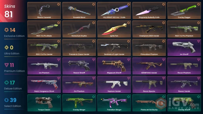 NA | 81 Skins | Level 68 | VALORANT GO! Vol. 1 Knife | Champions 2023 Vandal | 9 Battlepasses Purchase | Full Access | Full Details Below!