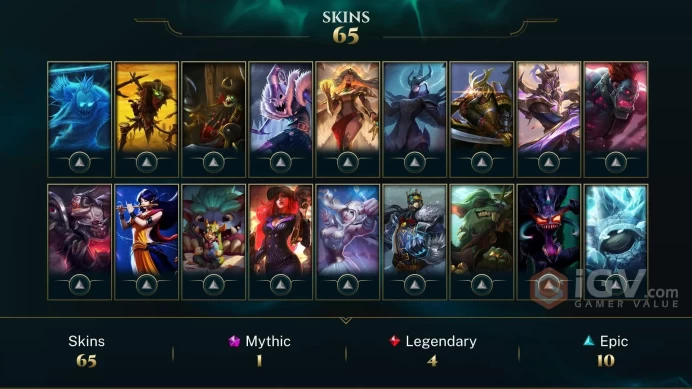 EUW Full Access | 128 Characters / 65 Skins  | Level 49 | Unranked 