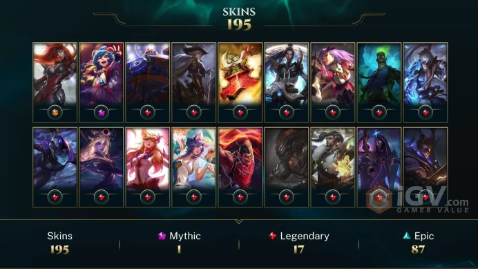 EUW -(S16) SILVER 3 %100WR -172 Champ - 195 Good Skins(1 Ultimate, 1 Mythic, 17 Legendary, 87 Epic) - 36.6K BE -S1 ACC- FULL ACCES-CHEAP