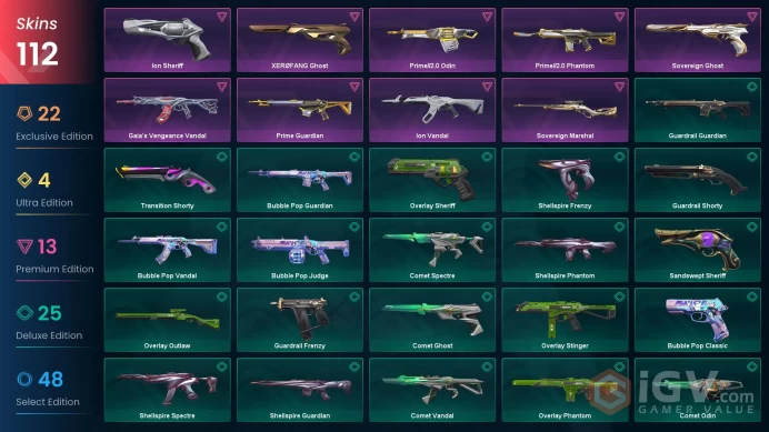 NA | 112 Skins | Singularity Bundle | Silver 1 | Luna's Descent | Champions 2024 Phantom | Kuronami Vandal | Battlepasses 6 | Full Details Below