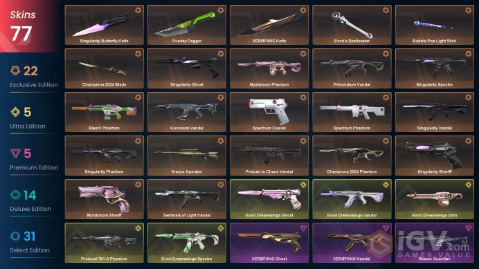 NA | 77 Skins | 4 Battle passes | Champions 2024 Bundle | Singularity Bundle | XERØFANG Bundle | Evori Dreamwings Bundle | Full Details Below!