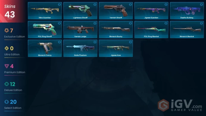 EU Full Access | 43 Skins Recon Balisong + K/TAC Blade + Sentinels of Light Vandal + Prime Vandal + Glitchpop Phantom + Ruination Ghost + more
