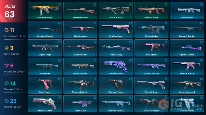 AP/MMR 53650 VP Champions 2025 Vandal Champions 2025 Butterfly Knife Divergence Vandal Reaver Karambit Recon Phantom Xenohunter Knife Neptune