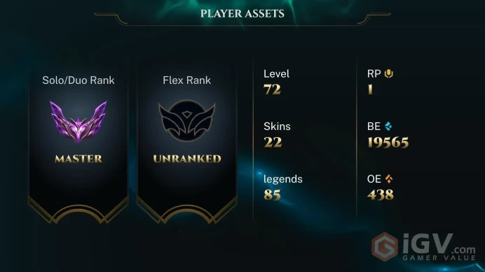 EUW / S16 MASTER (139LP) / PEAK 222LP / 85 CHAMPS / 22 SKINS / 46W/33L / 55%+WR / CHANGEABLE EMAIL / 5 MIN. 24/7 DELIVERY #L1/102126S16